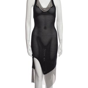 Black and Silver Mesh Dress